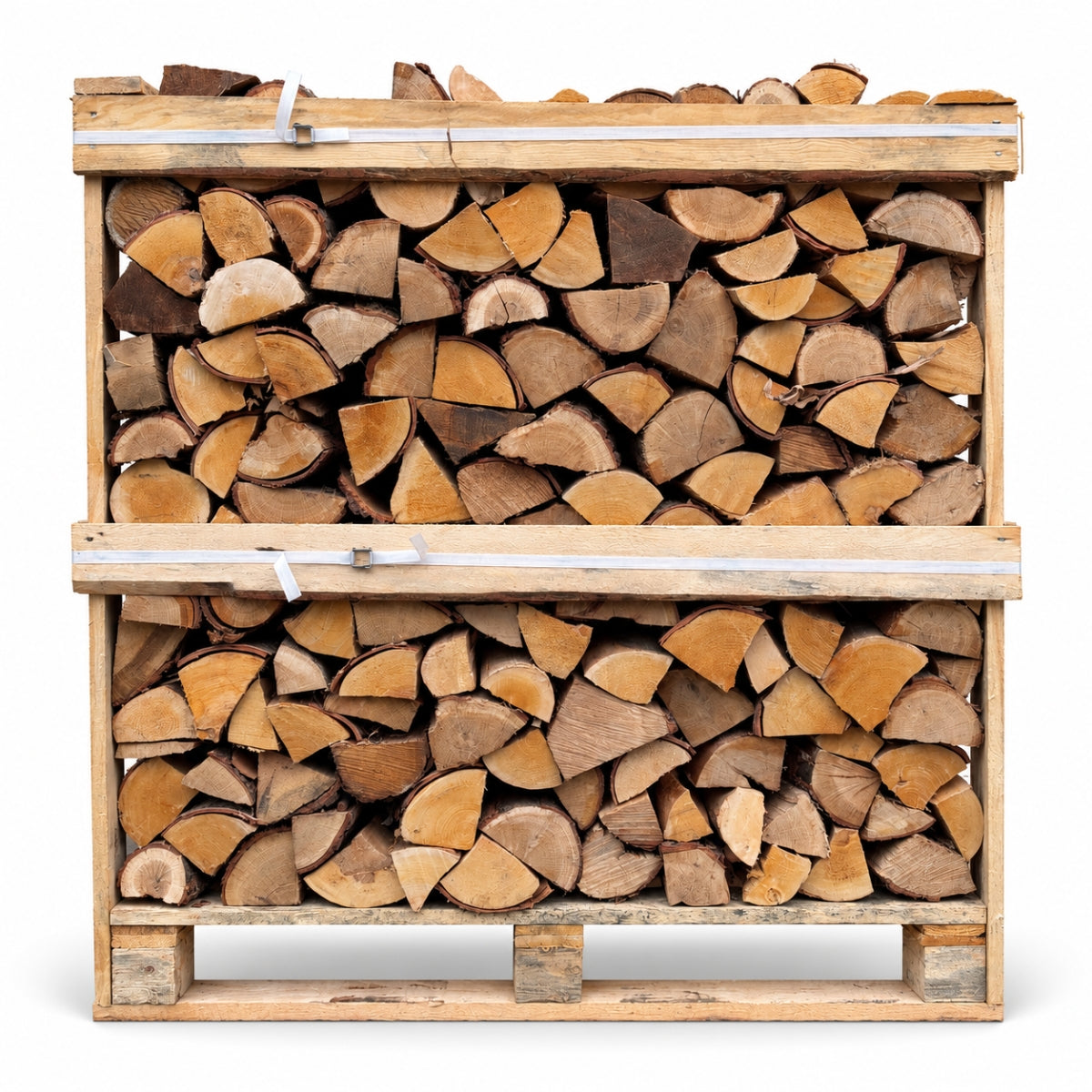 Ovengedroogd berken- en eikenhout mix – palletbox